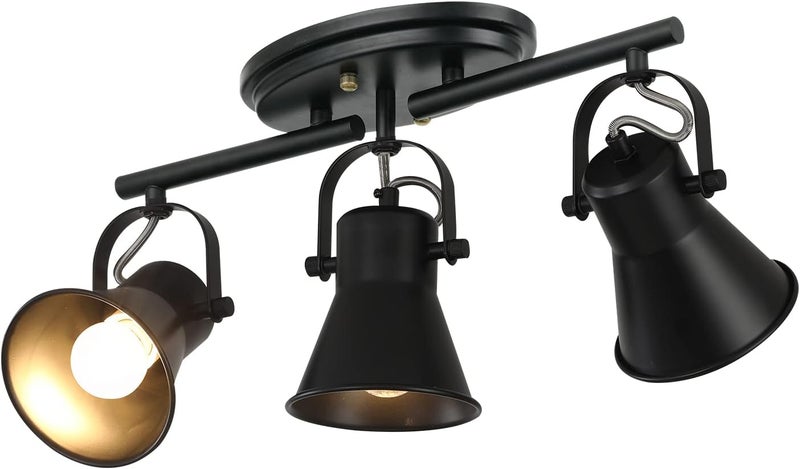 SEEBLEN 3-Lights Ceiling Track Lighting Fixtures Can Used for Mirror Front Wall Lights, Adjustable Ceiling Spotlight 3-Light Vanity Lamp - Image 1